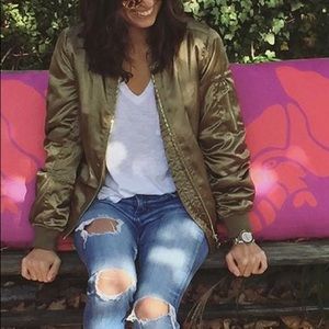 Topshop satin bomber